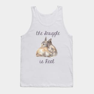 The Snuggle is Real Bunnies Watercolor Tank Top